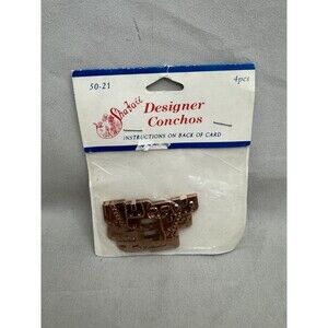 Vintage Shafaii Geometric Western Wear Adornment 4 pieces Designer Conchos 50-21